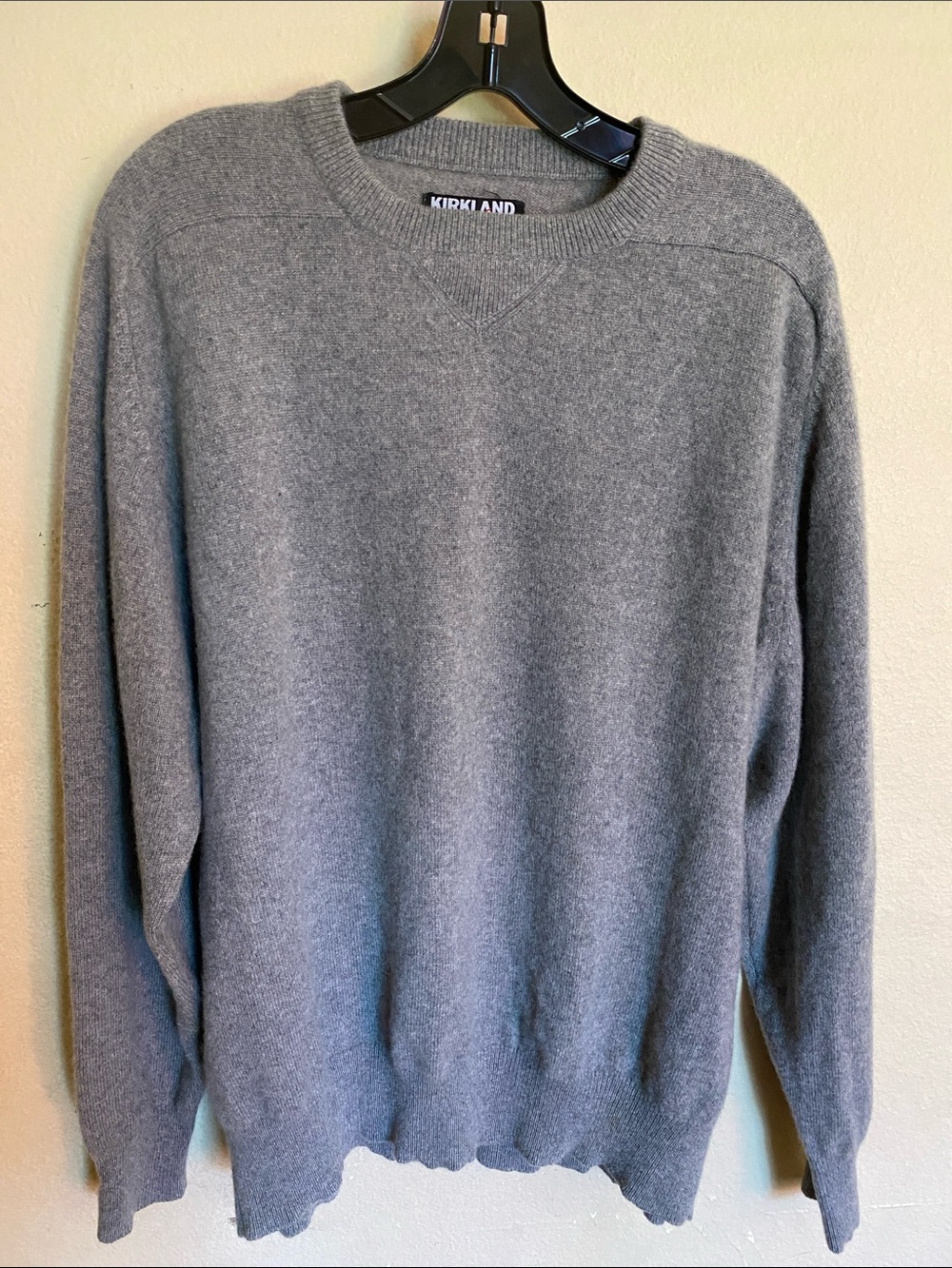 Kirkland Signature Men's Heather Gray Crewneck Sweater